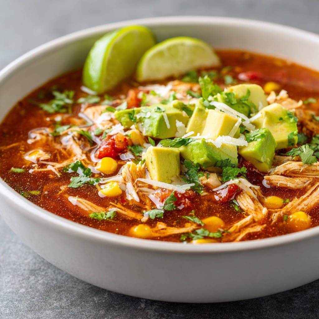 Whole30 Chicken Taco Soup – Loaded with Veggies & Protein