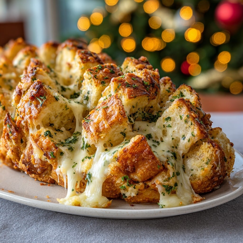 Cheesy Christmas Tree Bread – Festive Pull-Apart Holiday Appetizer