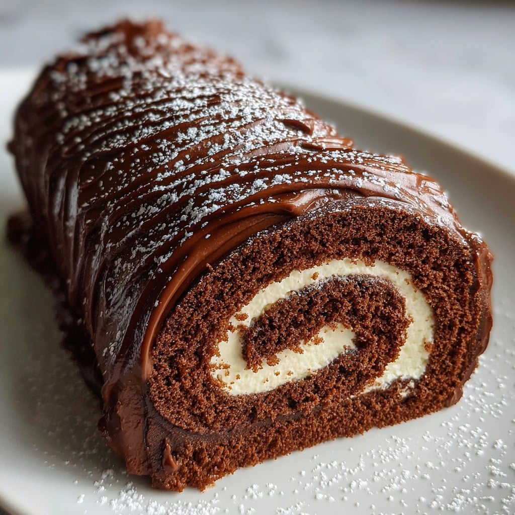 Chocolate Yule Log Cake