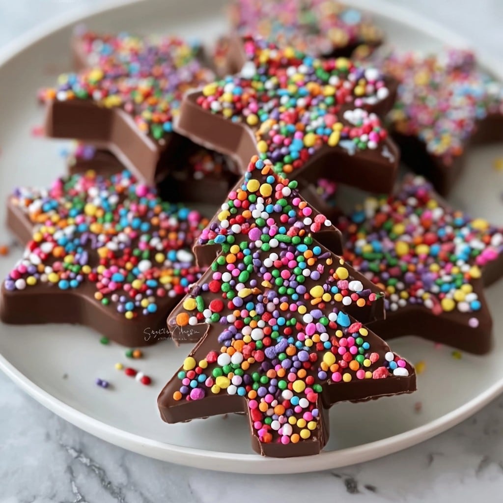 Christmas Chocolate Bars with Sprinkles – Cookie Cutter Magic