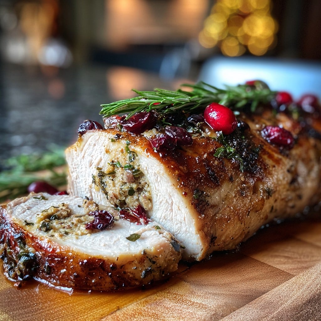 Christmas Stuffed Pork Tenderloin – Festive, Juicy & Crowd-Pleasing
