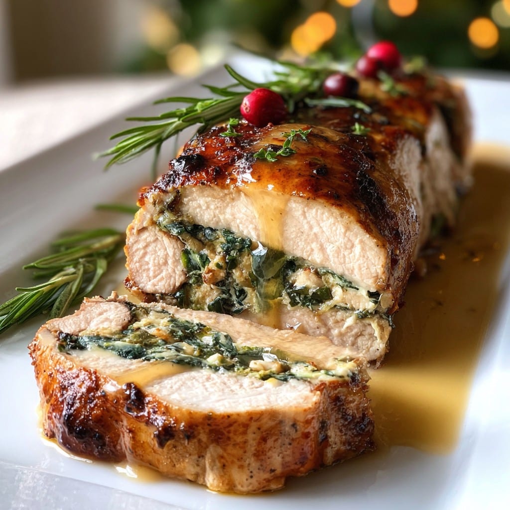 Christmas Stuffed Pork Tenderloin – Festive, Juicy & Crowd-Pleasing