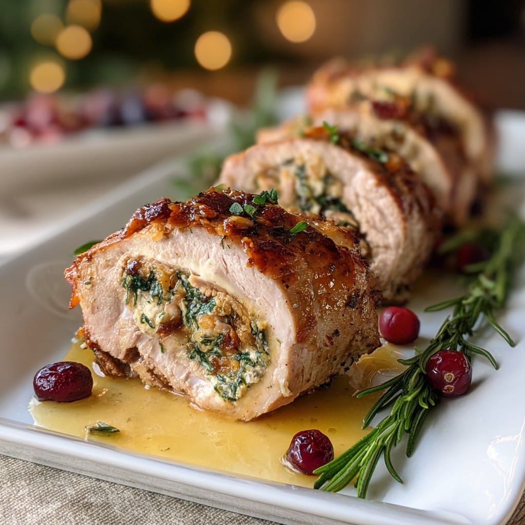 Christmas Stuffed Pork Tenderloin – Festive, Juicy & Crowd-Pleasing
