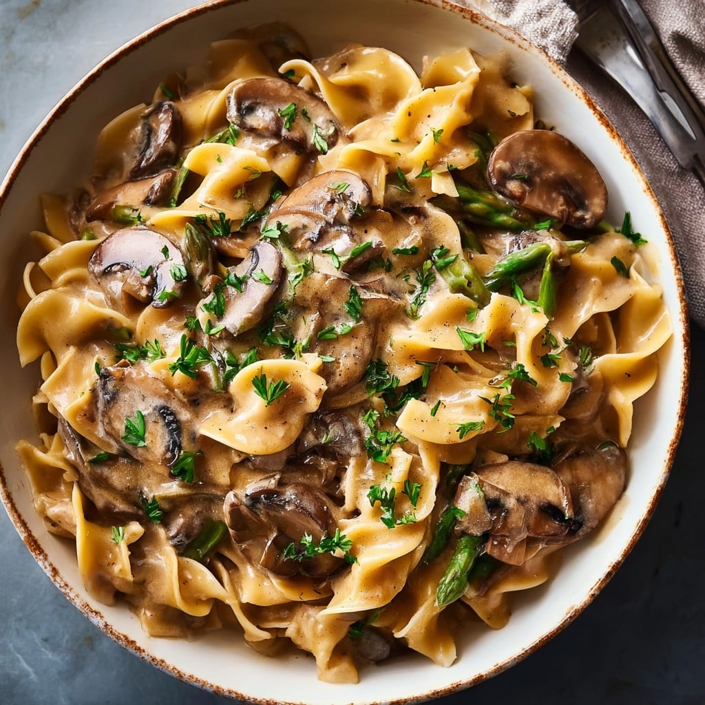 Creamy Vegetarian Mushroom Stroganoff Recipe