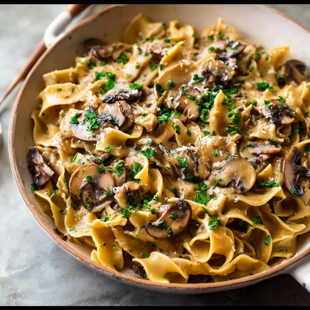 Creamy Vegetarian Mushroom Stroganoff Recipe