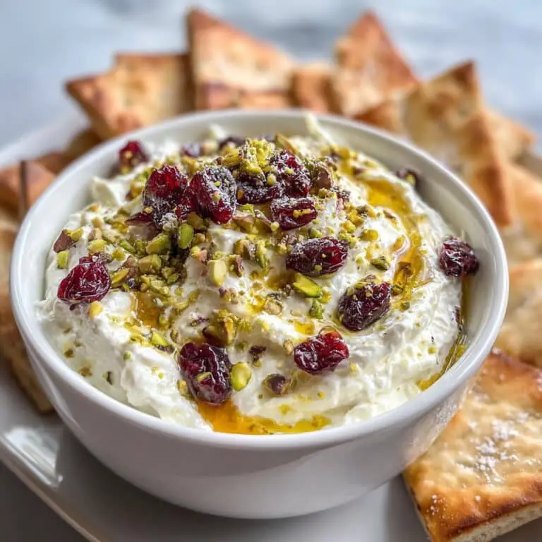Whipped Feta Dip with Honey, Pistachios & Cranberries – A Stunning Holiday Appetizer