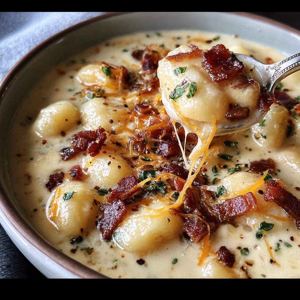 Bacon Cheddar Gnocchi Soup – Creamy, Cheesy Comfort