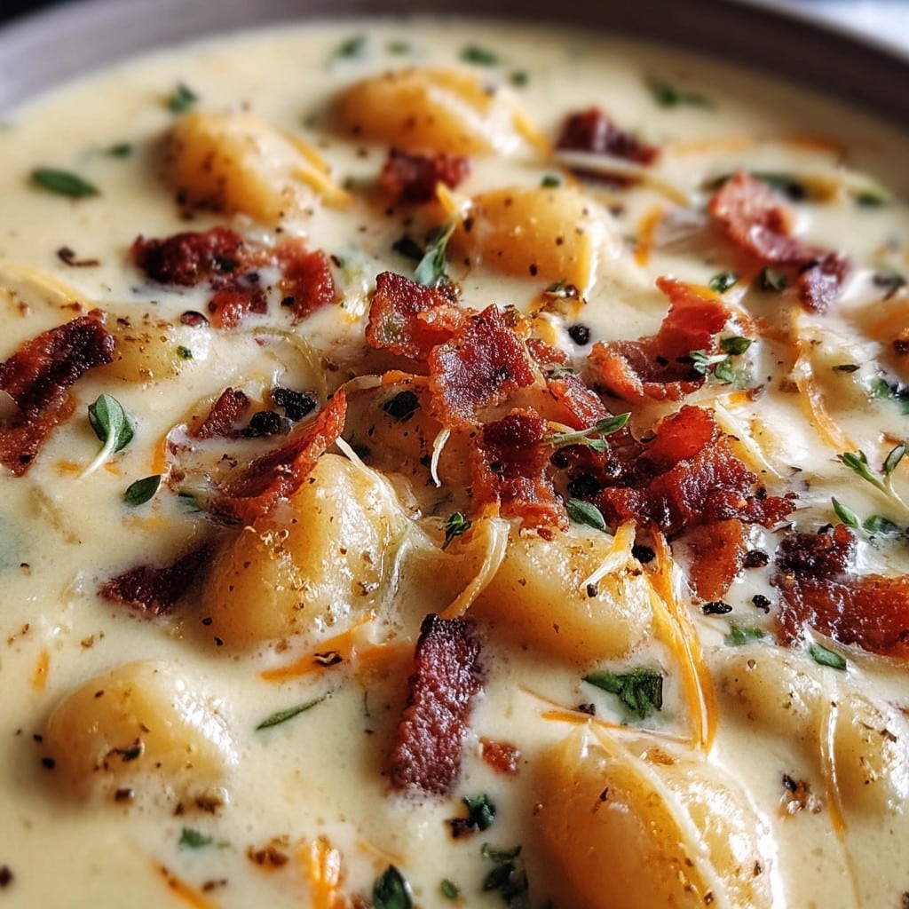Bacon Cheddar Gnocchi Soup – Creamy, Cheesy Comfort
