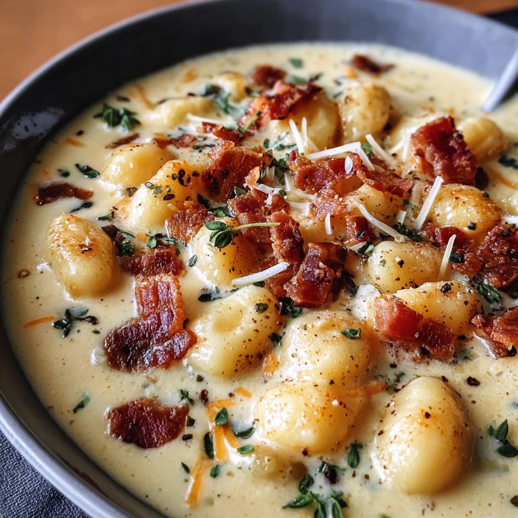 Bacon Cheddar Gnocchi Soup – Creamy, Cheesy Comfort
