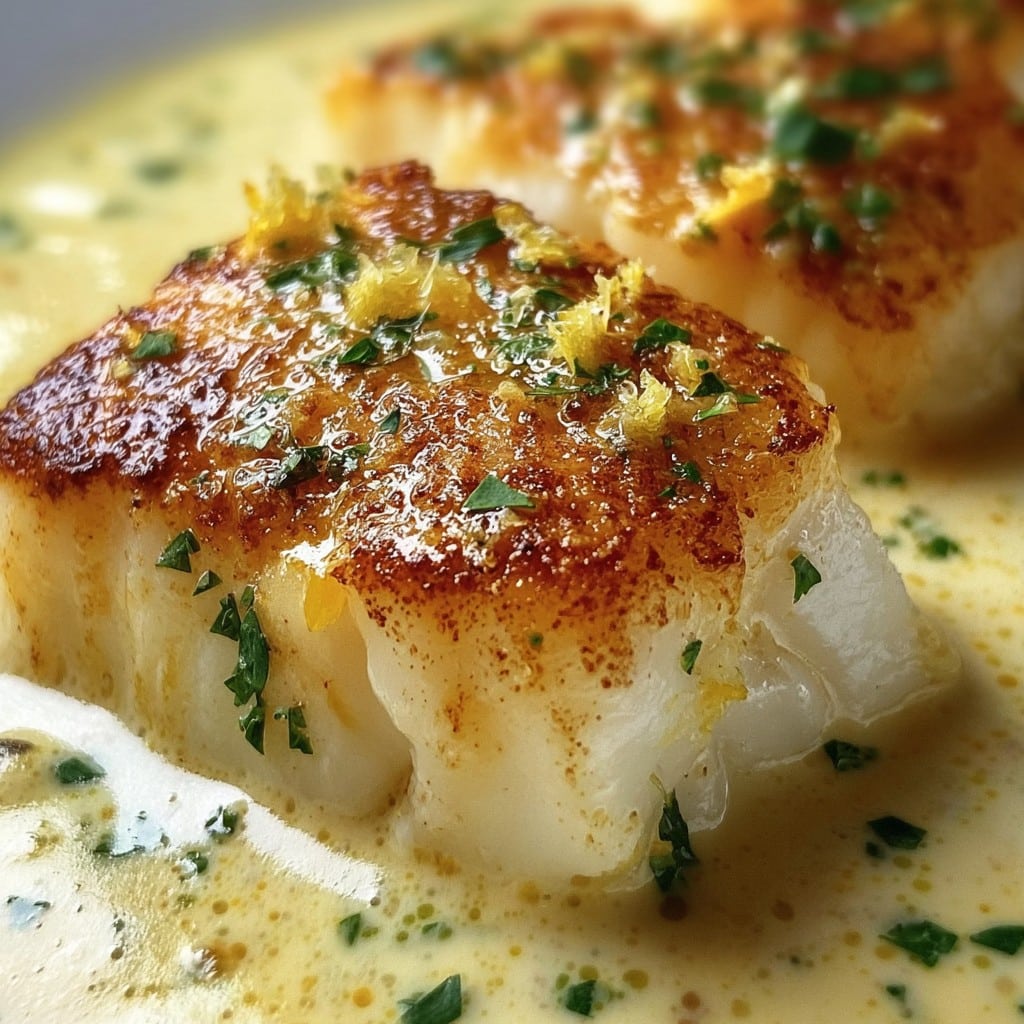 Baked Cod in Coconut Lemon Cream Sauce – Light & Luscious