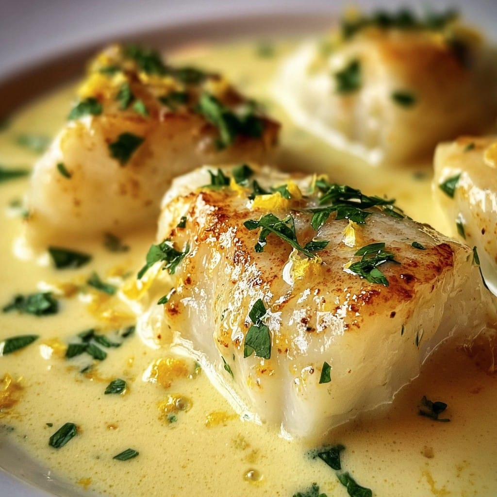Baked Cod in Coconut Lemon Cream Sauce – Light & Luscious