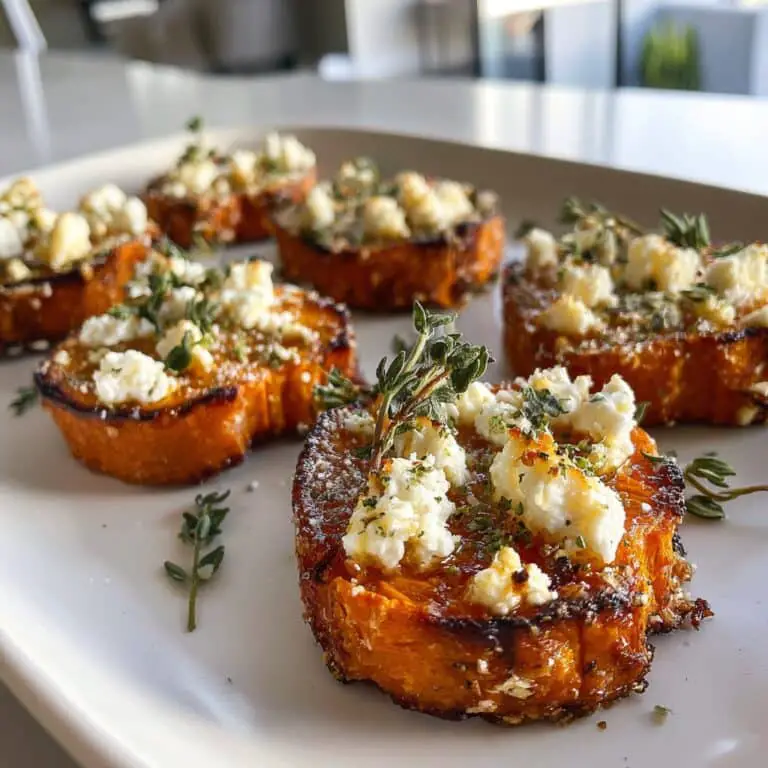 Baked Sweet Potato Rounds with Crumbled Feta & Fresh Thyme