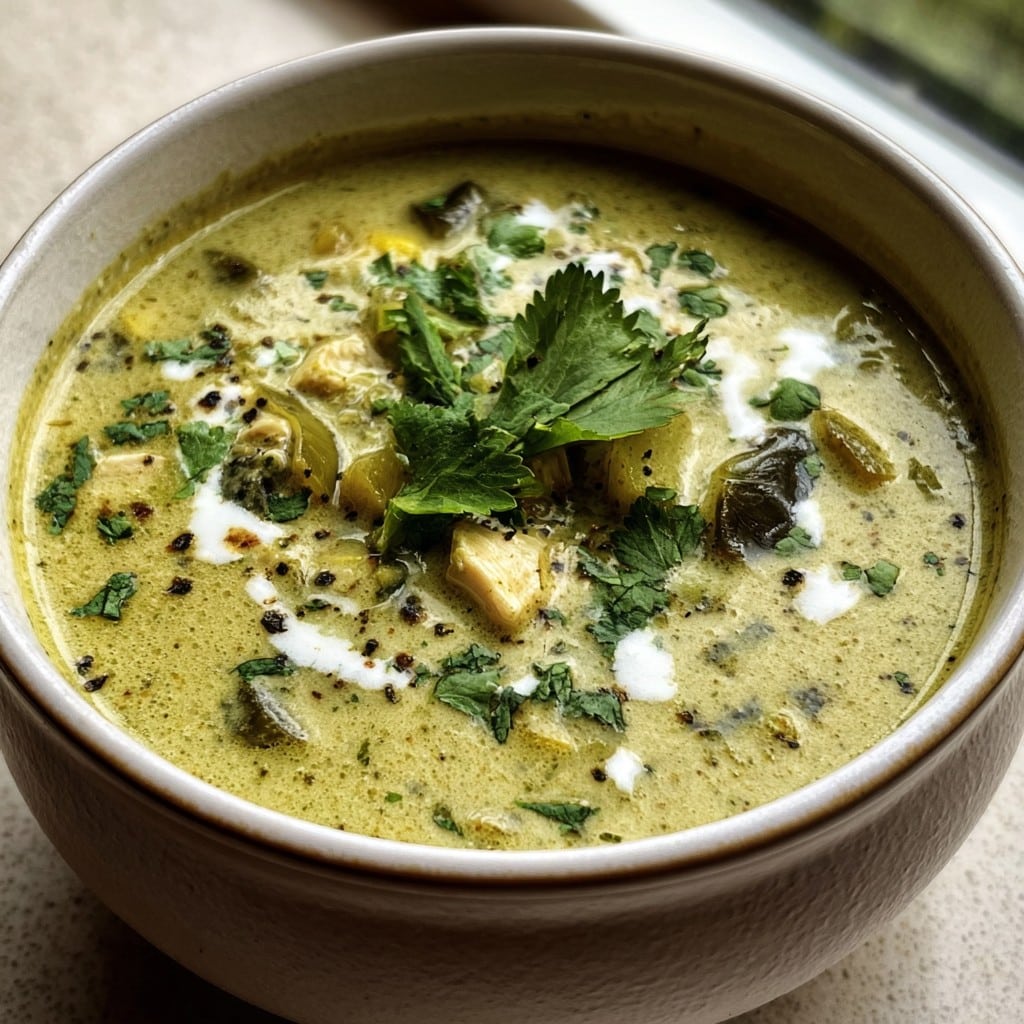 Cozy Roasted Poblano Soup – Creamy & Comforting