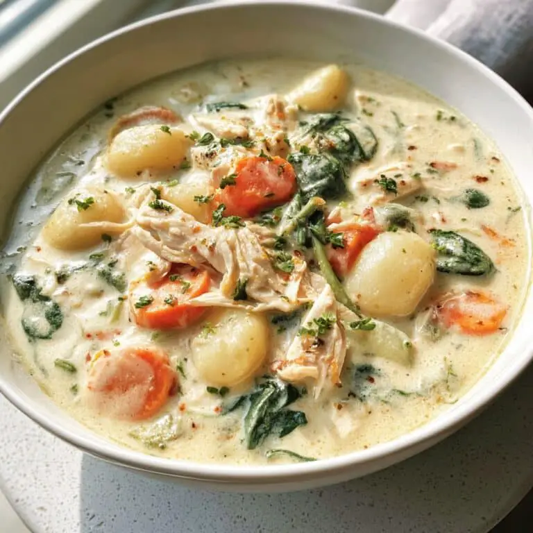 Creamy Crockpot Chicken Gnocchi Soup