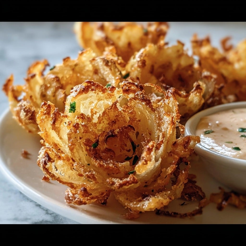 Crispy Mini Blooming Onions in Air Fryer – Easy Appetizer Recipe