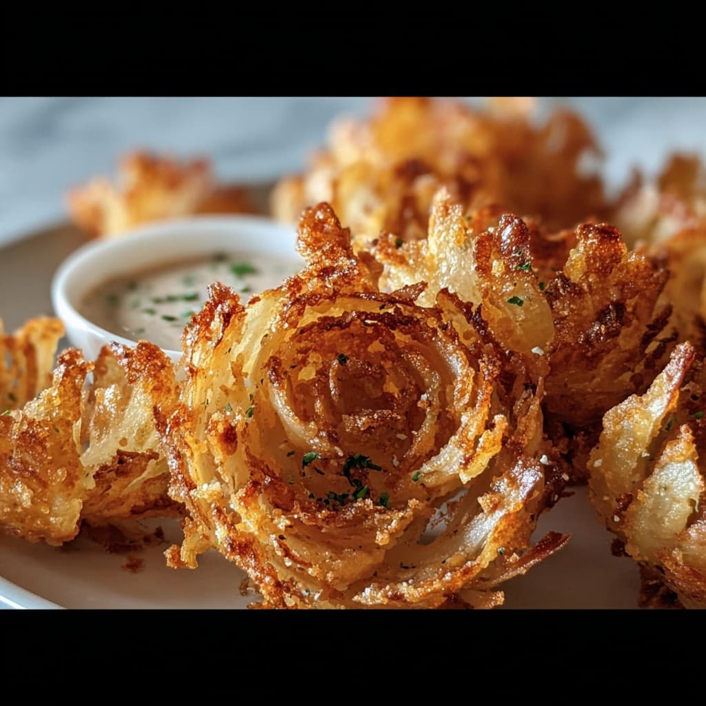 Crispy Mini Blooming Onions in Air Fryer – Easy Appetizer Recipe