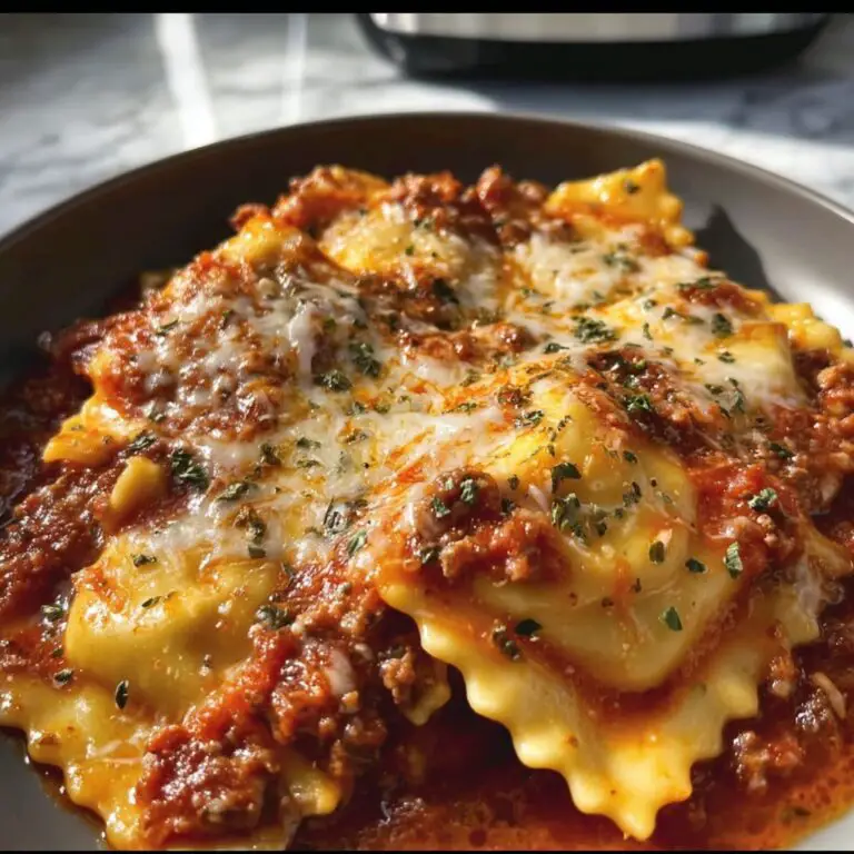 Crockpot Ravioli Lasagna – The Easiest Cheesy Comfort Food!