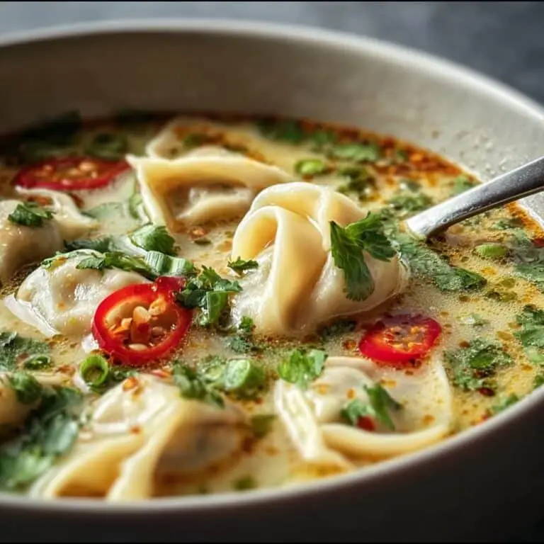 Easy Thai Dumpling Soup – Potstickers in Spicy Broth