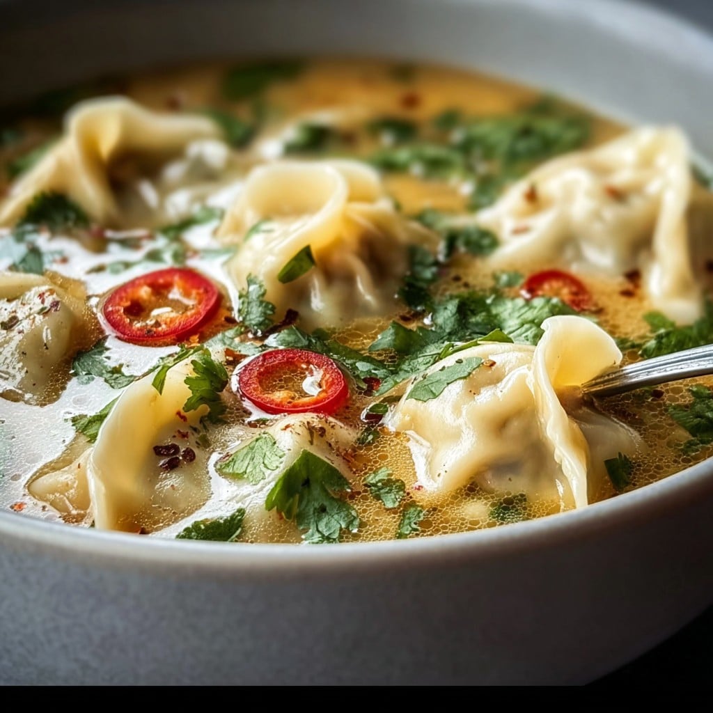 Easy Thai Dumpling Soup – Potstickers in Spicy Broth
