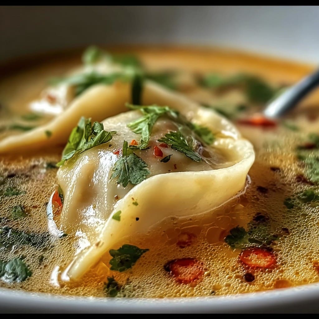 Easy Thai Dumpling Soup – Potstickers in Spicy Broth