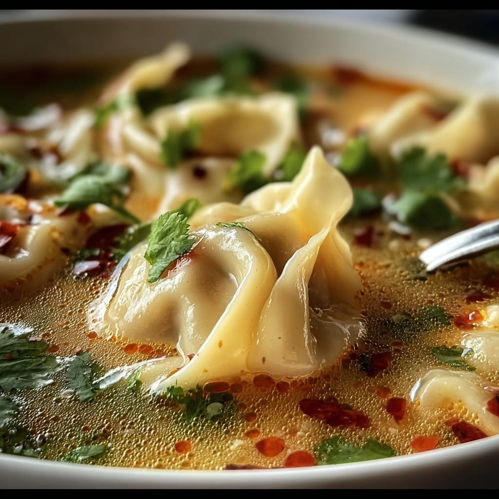 Easy Thai Dumpling Soup – Potstickers in Spicy Broth