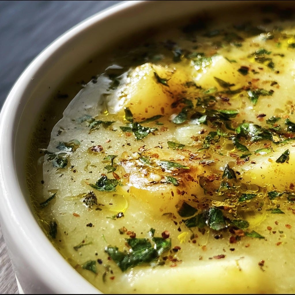Hangover Cure Potato Garlic Soup – Soothing & Nourishing