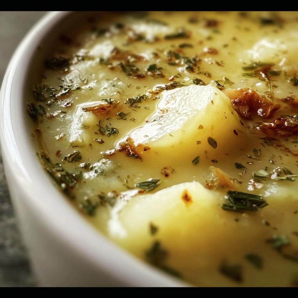 Hangover Cure Potato Garlic Soup – Soothing & Nourishing