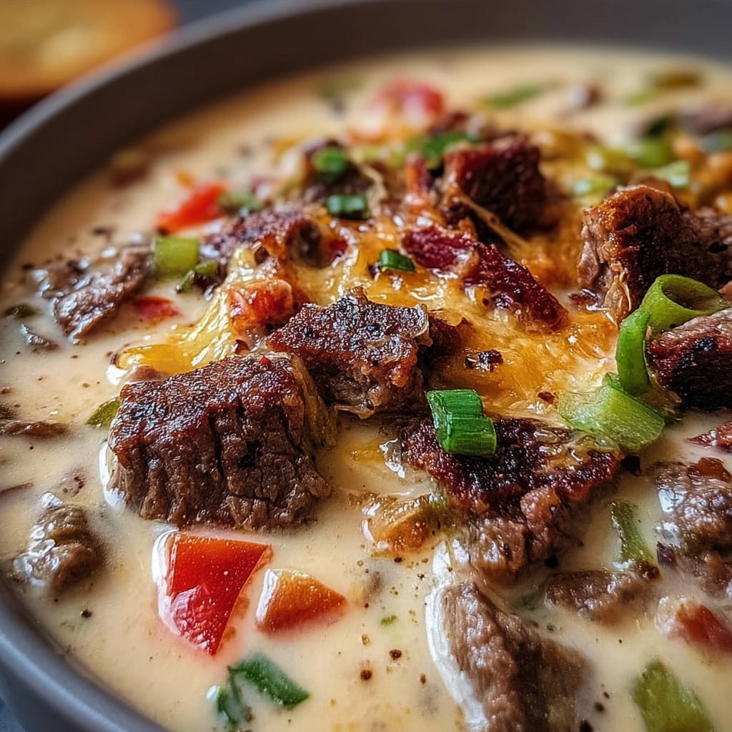 One-Pot Cheesesteak Soup – A Cozy Twist on the Classic Sandwich