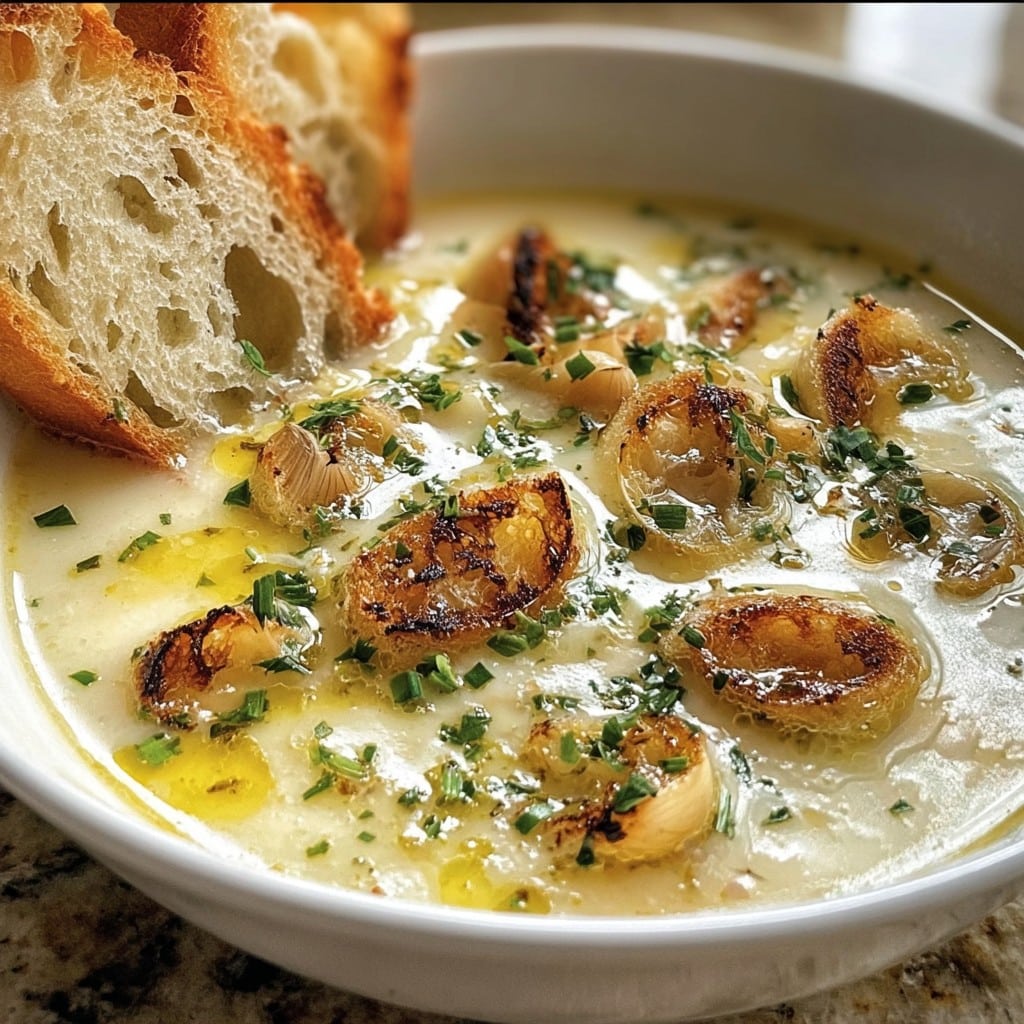 Rustic Garlic Soup – French Country-Style Comfort Food