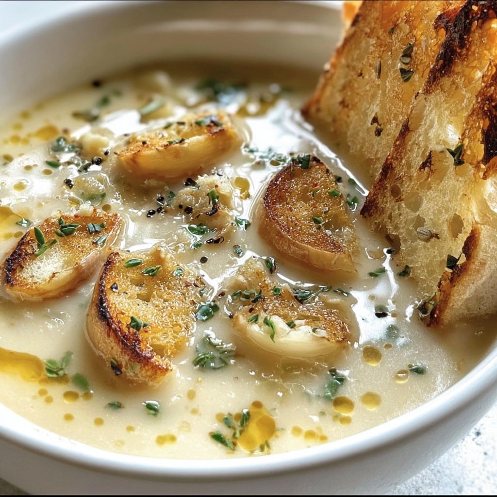 Rustic Garlic Soup – French Country-Style Comfort Food