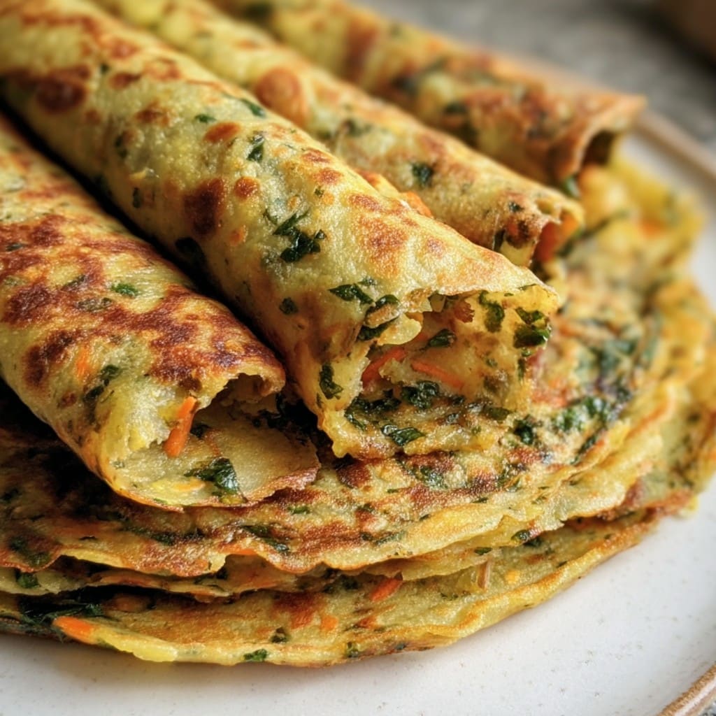 Savory Chickpea Pancakes (Pudla) – Vegan & Flavor-Packed
