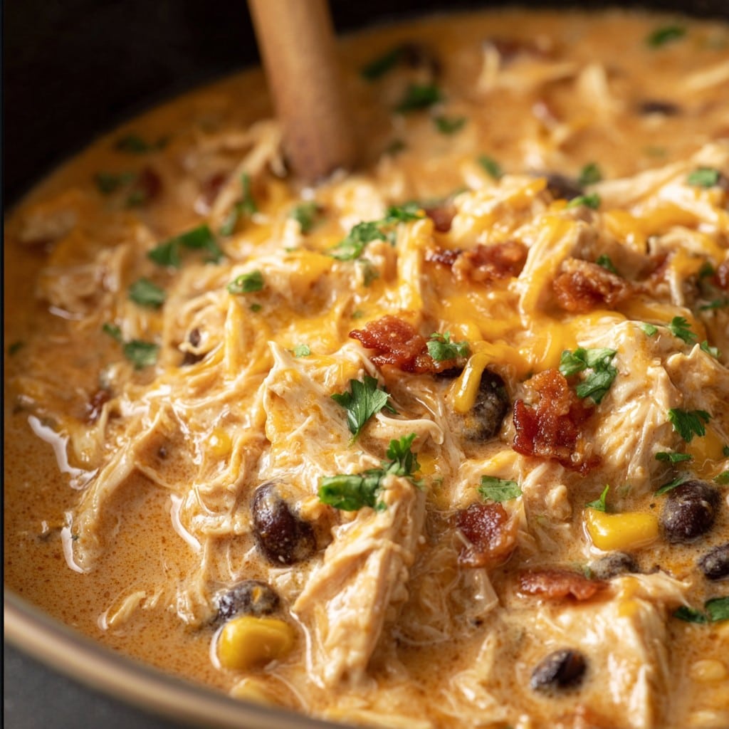 Slow Cooker Cream Cheese Crack Chicken Chili