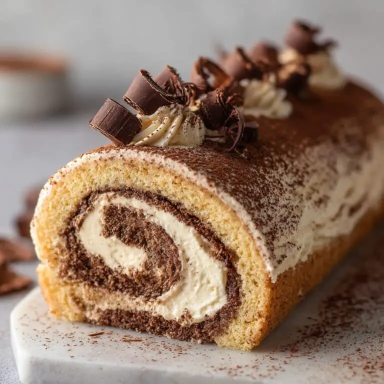 Tiramisu Yule Log Cake – A Festive Twist on the Classic Dessert