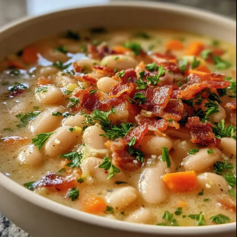 White Bean Soup with Bacon – Hearty & Smoky Comfort