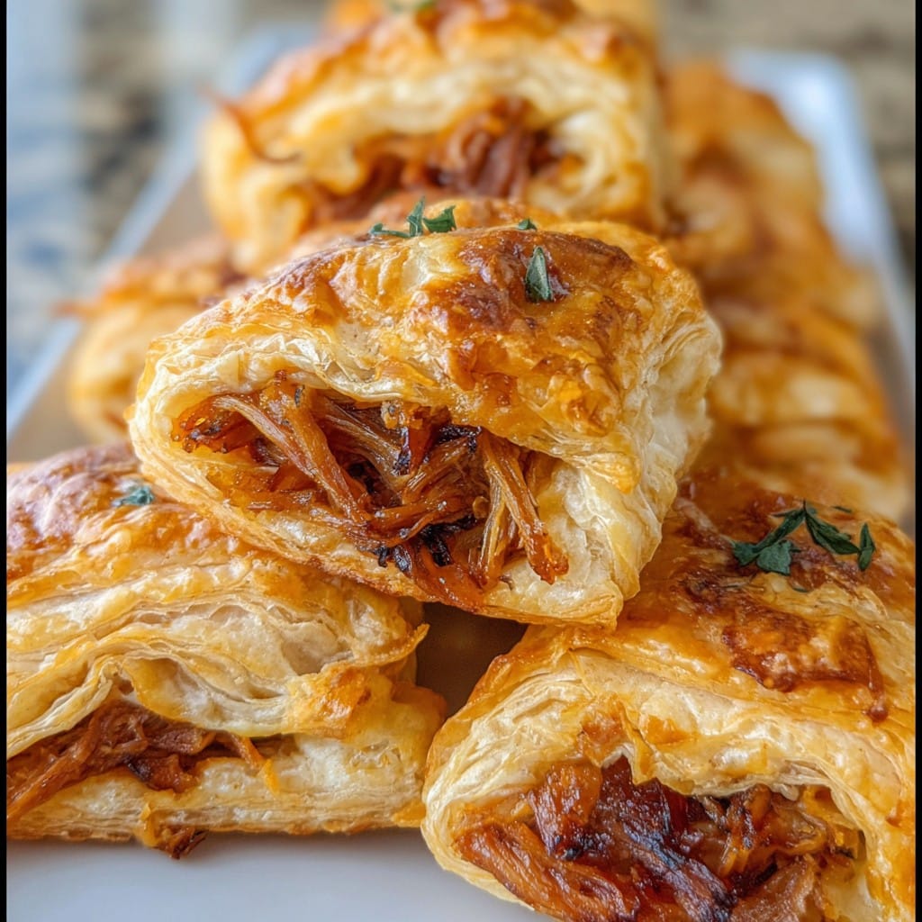 Pulled Pork Pastry Puffs