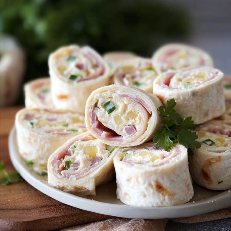 Pineapple-Ham Tortilla Roll-Ups